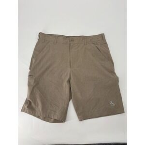 Hook & Tackle Hi-Tide Hybrid Shorts Mens 32 Khaki Tan Fishing Performance
